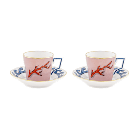 Espresso set for two Terracotta | Viaggio Di Nettuno | GINORI 1735